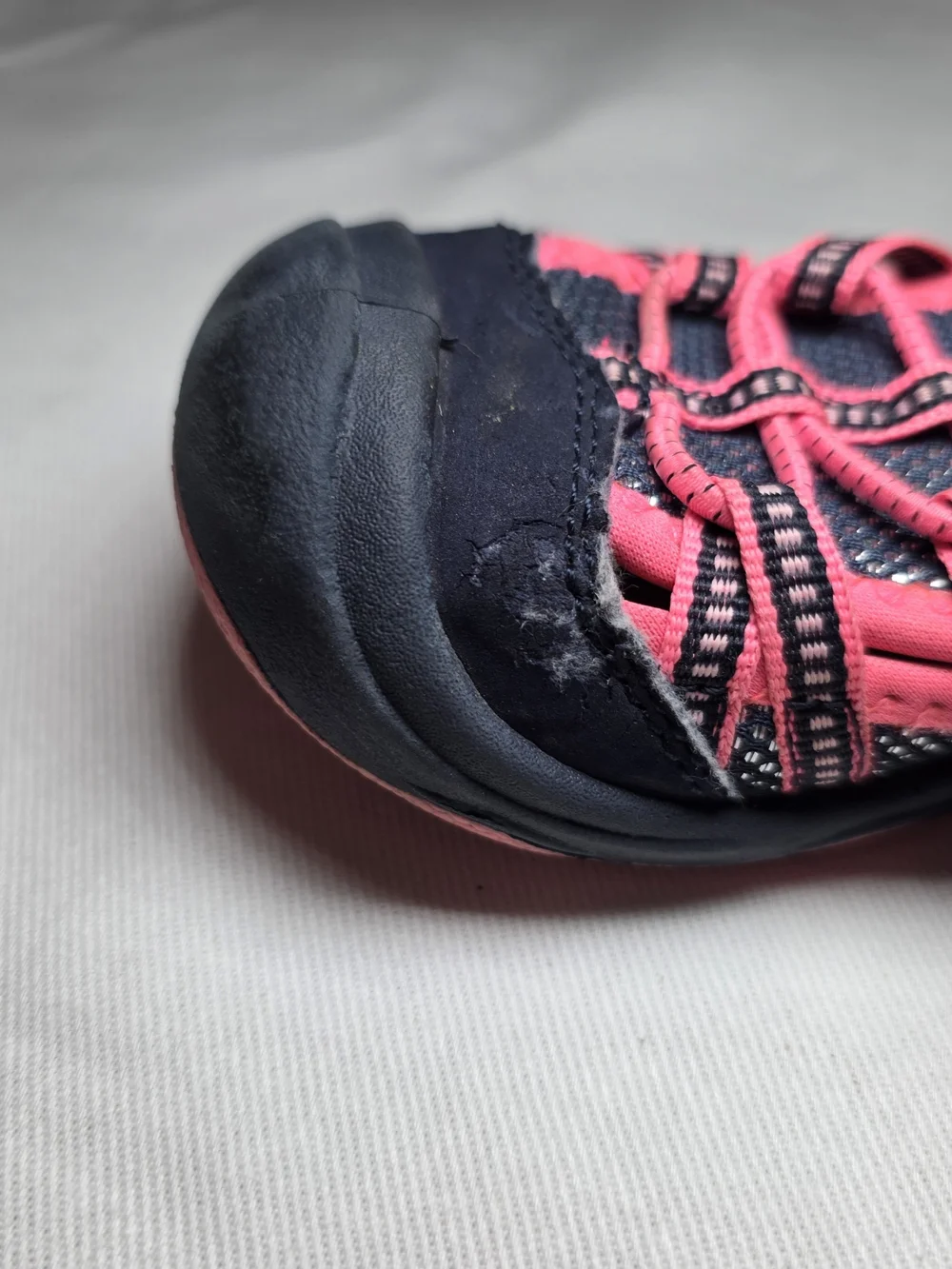 OshKosh B'gosh Kids' Navy and Pink Closed Toe Sandals - Washable, Hook and Loop